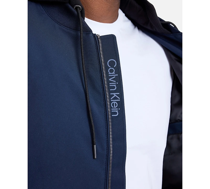 Calvin Klein Men's Bomber Knit Hood Jacket