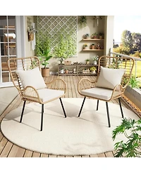 gaomon Patio Wicker Chairs Set of 2
