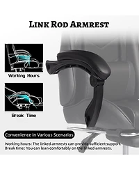 Boyel Living E-Sports Gaming Chair with Massage, Footrest & Recline – Pu Leather Ergonomic Racing Seat for Home Office