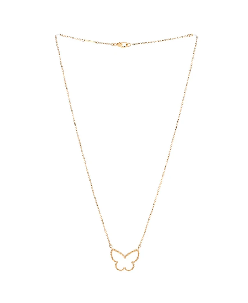 Pre-Owned Van Cleef & Arpels Lucky Alhambra Butterfly Pendant Necklace