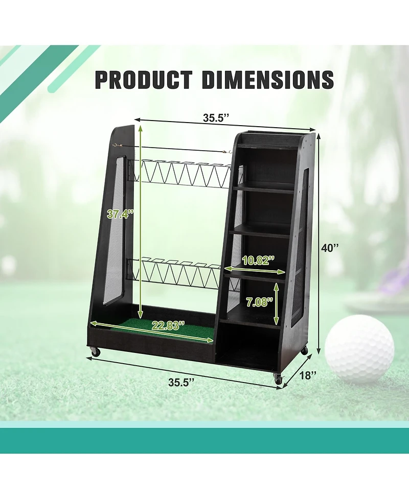 Rainsken Golf Bag Storage Rack