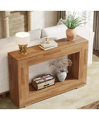 Tribesigns Farmhouse Console Table, 47 Inches Entryway Console Table with Storage, Industrial Hallway Accent Table for Living Room, Entrance