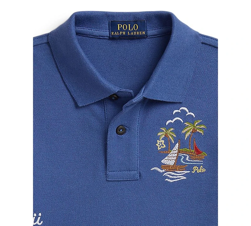 Polo Ralph Lauren Boys 2-7 Embroidered Cotton Mesh Shirt