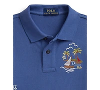 Polo Ralph Lauren Boys 2-7 Embroidered Cotton Mesh Shirt