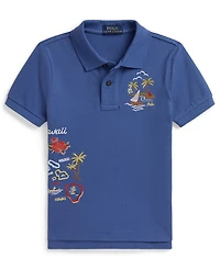 Polo Ralph Lauren Boys 2-7 Embroidered Cotton Mesh Shirt