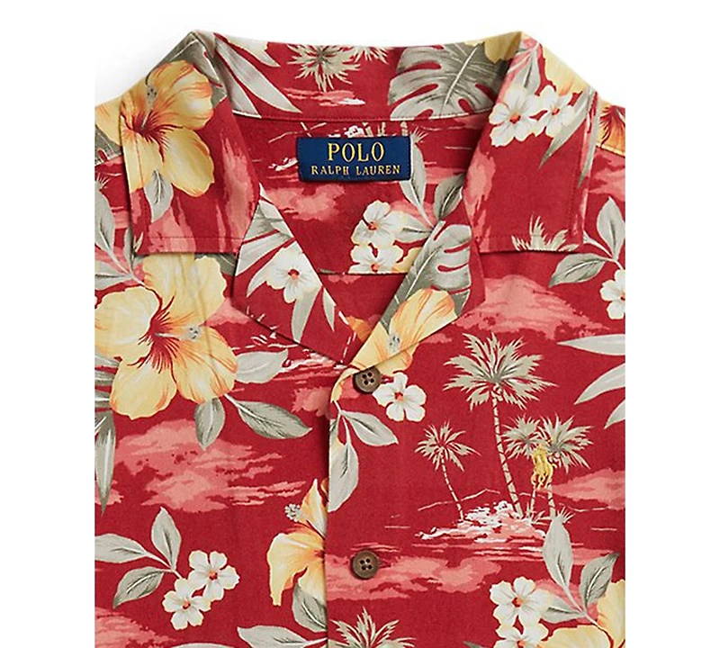 Polo Ralph Lauren Boys 8-20 Tropical Floral-Print Camp Shirt