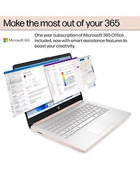 Hp Essential 14 Traditional Laptop 14" Hd Non-touch 60Hz Intel N-Series N150 Intel Graphics 8GB Ram 128GB eMMC Storage Windows 11 Pro