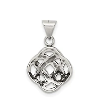 Curata Jewelry 925 Sterling Silver 18 Inch Antiqued Celtic Knot Necklace