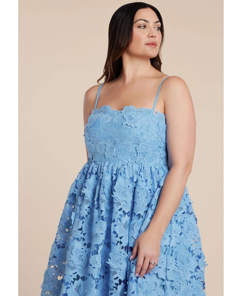 Eloquii Women's Fit And Flare Lace Gown