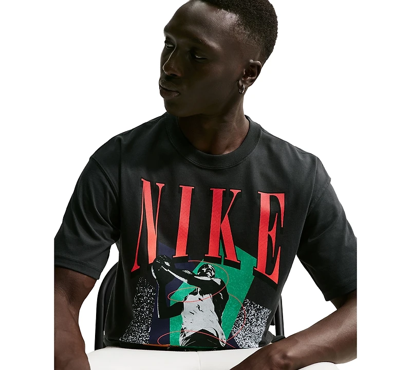 Nike Men's Basketball Ribbed Collar Graphic T-Shirt