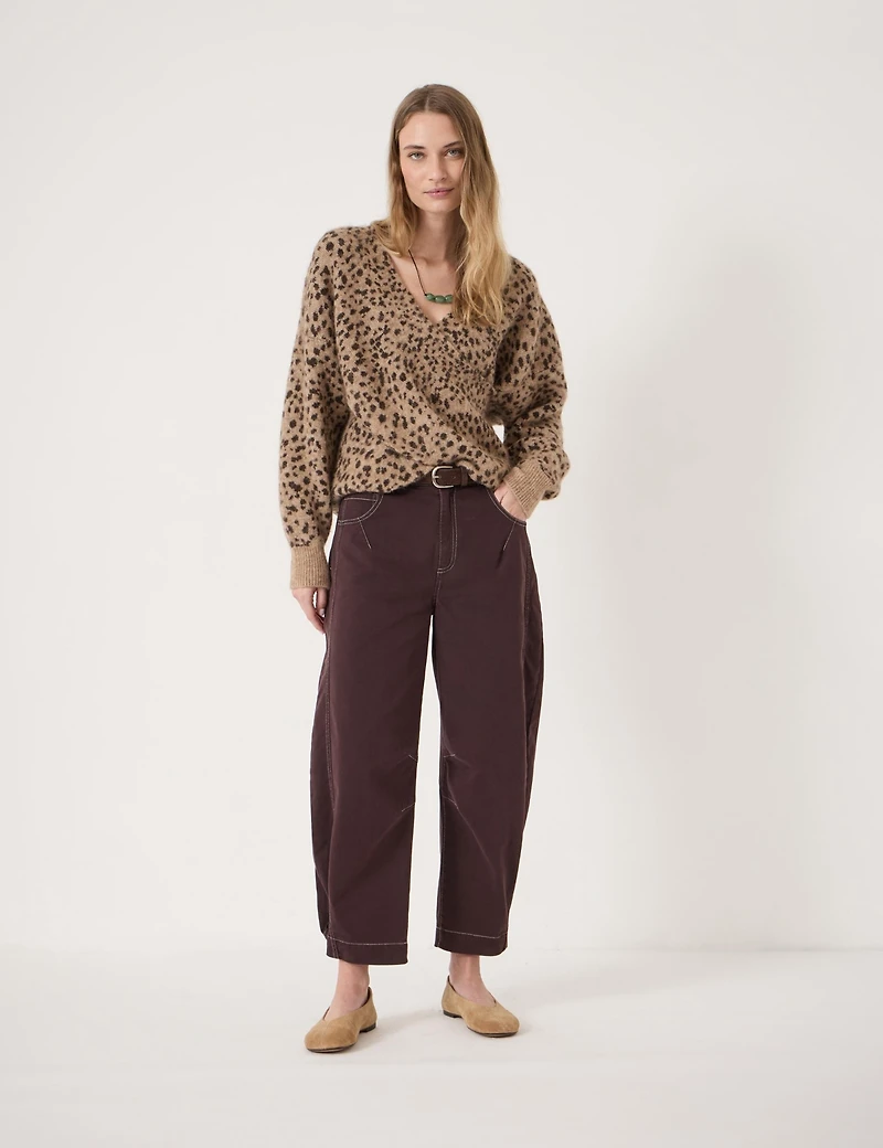 Hush Women's Betty Wool Blend Patterned Wrap Jumper