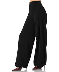 Ivonne Women's Corduroy High-Waisted Wide-Leg Trousers