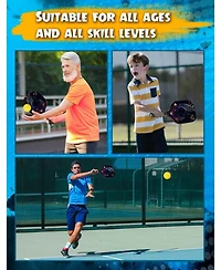 Joyaire Usapa-Approved Pickleball Paddles Set of 2 with 4 Balls & Bag - 7.5oz Lightweight Carbon Fiber Honeycomb Core