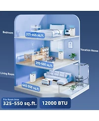 Homcom 12000 Btu Portable Air Conditioner with Dehumidifier & Fan, Ac Unit