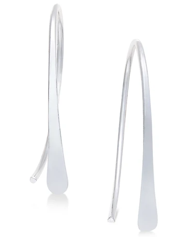 Lauren Ralph Sculptural Threader Small Hoop Earrings, 1"