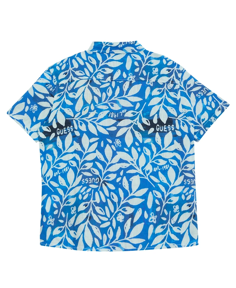 Guess Boys' 7-18 Oversize Printed Short-Sleeve Shirt
