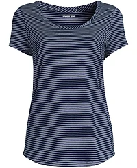 Lands' End Plus Short Sleeve Lightweight Jersey Scoop Neck T-shirt