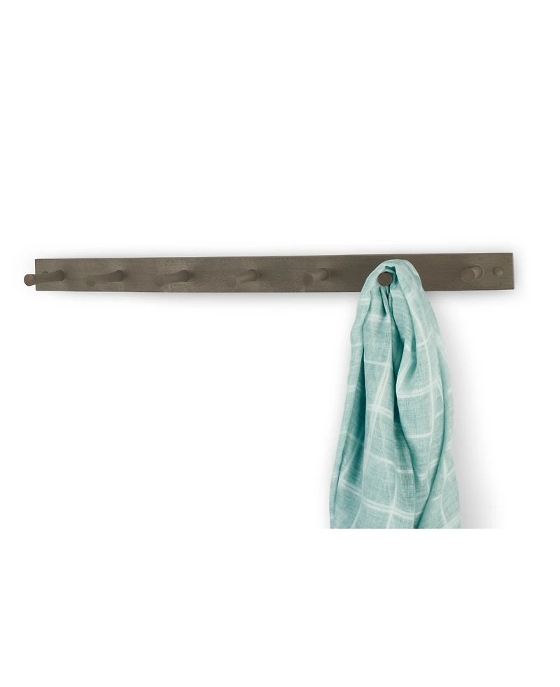 Spectrum Diversified Wall-Mounted 7 Peg Wood Hook Rack