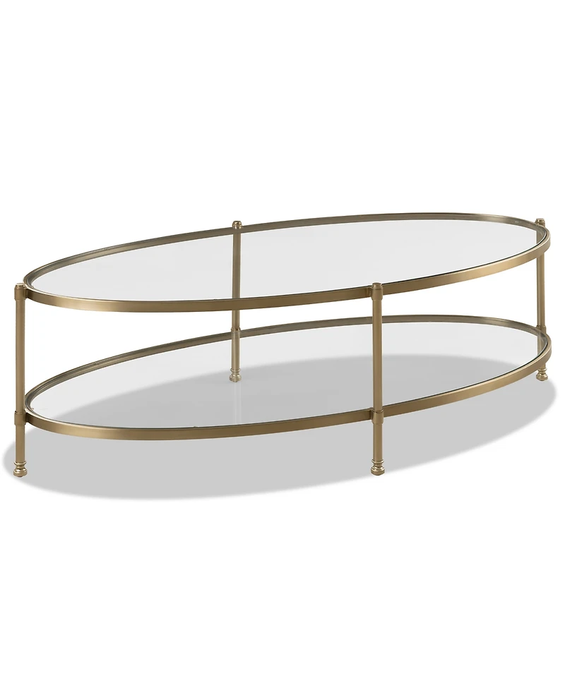 Isla 59" Glass Oval Coffee Table