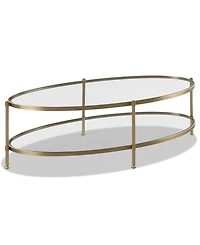 Isla 59" Glass Oval Coffee Table