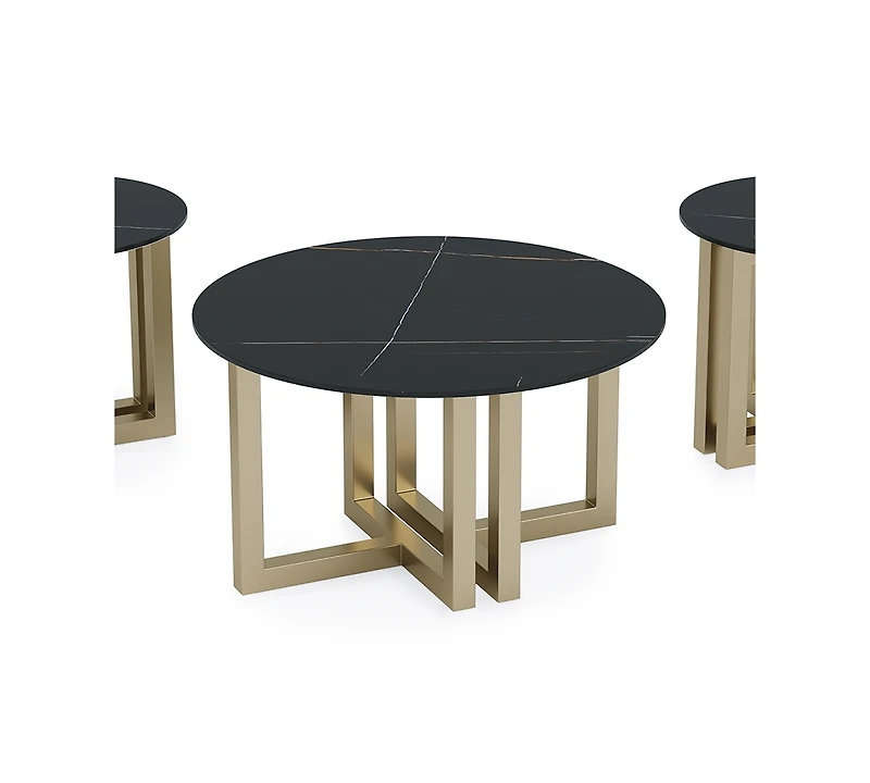 Emila 3-Pc. Round Coffee Table and End Set