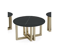 Emila 3-Pc. Round Coffee Table and End Set