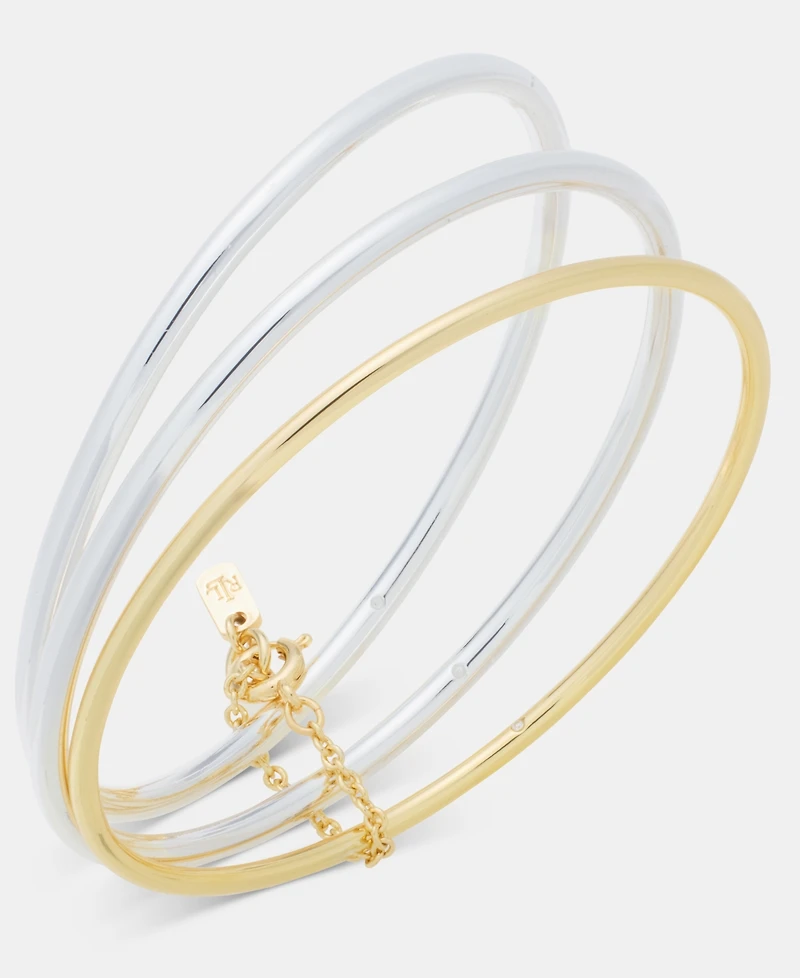 Lauren Ralph Lauren Two-Tone Bangle Bracelets, Set of 3
