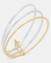 Lauren Ralph Lauren Two-Tone Bangle Bracelets, Set of 3