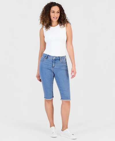 Style & Co Petite Mid-Rise Raw-Hem Skimmer Jeans, Macy's Exclusive