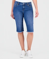 Style & Co Petite Mid-Rise Raw-Hem Skimmer Jeans, Macy's Exclusive