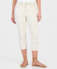 Style & Co Petite Printed High-Rise Cropped Jeans, Macy's Exclusive