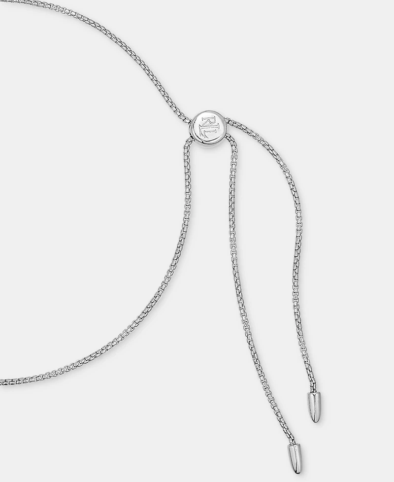 Lauren Ralph Lauren Adjustable Slider Equestrian Pendant Necklace in Sterling Silver