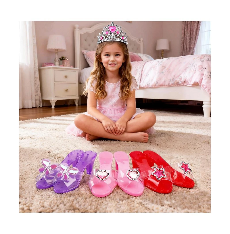 Bruce & Shark Princess Dress-Up Gift Set with Wearable Tiara, Necklace & Earrings for Girls Birthday & Parties