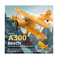 Bruce & Shark Rc Plane - 2.4Ghz Brushless Motor, 6G/3D Modes, Led Lights for Kids & Beginners
