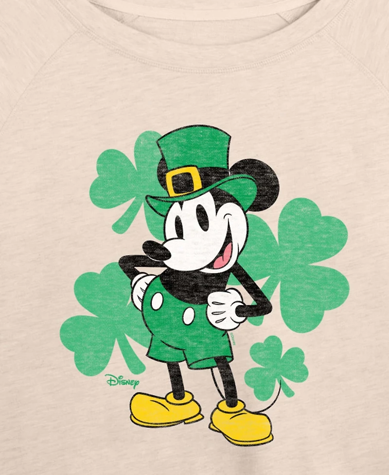 Hybrid Apparel Plus Disney St. Patrick's Day Leprechaun Mickey Graphic Crewneck T-Shirt