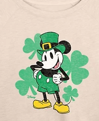 Hybrid Apparel Plus Disney St. Patrick's Day Leprechaun Mickey Graphic Crewneck T-Shirt
