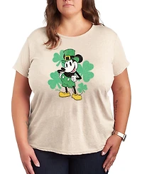 Hybrid Apparel Plus Disney St. Patrick's Day Leprechaun Mickey Graphic Crewneck T-Shirt