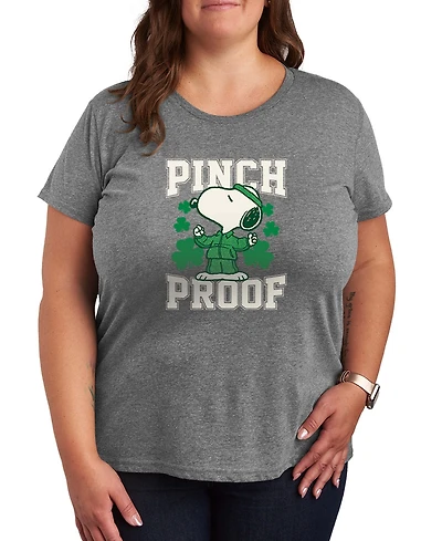 Hybrid Apparel Plus Peanuts St. Patrick's Day Short-Sleeve Graphic T-Shirt