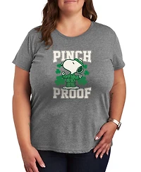 Hybrid Apparel Plus Peanuts St. Patrick's Day Short-Sleeve Graphic T-Shirt
