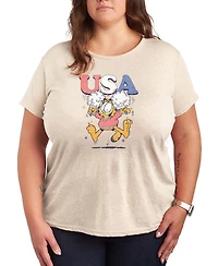 Hybrid Apparel Plus Garfield Usa Cheer Short-Sleeve T-Shirt