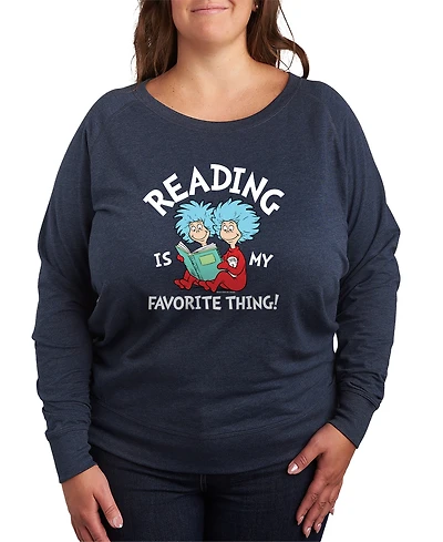 Hybrid Apparel Plus Dr. Seuss Reading Is My Favorite Thing Graphic Sweatshirt