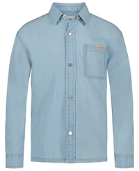Calvin Klein Boys' 8-16 Chambray Long-Sleeve Woven Shirt