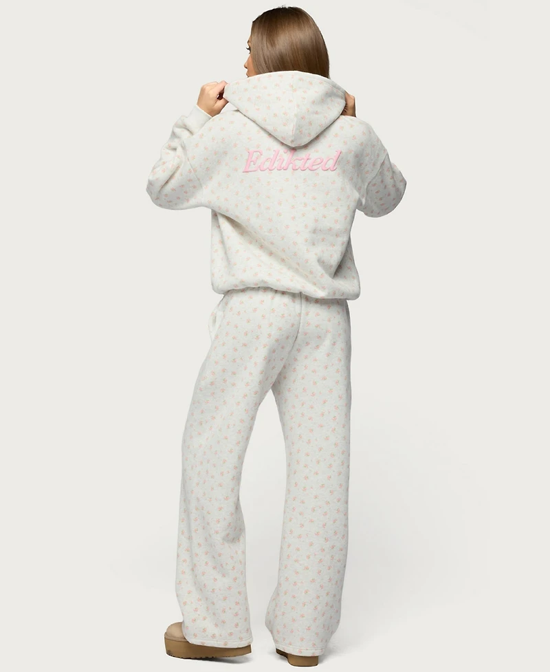 Edikted Womens Flower Power Hoodie