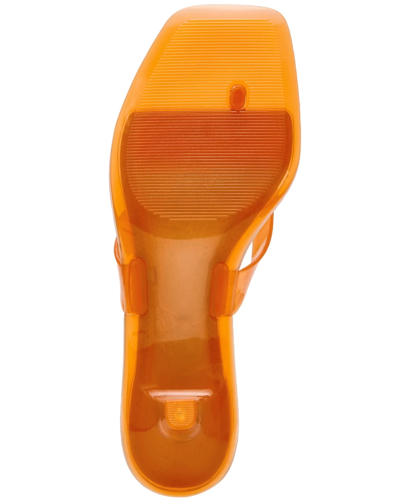 Steve Madden Women's Tracie-j Kitten-Heel Jelly Thong Sandals