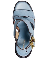 Michael Kors Women's Raven Buckle Block Heel Sandals