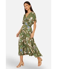 Yumi Women's Floral Print Midi Dress