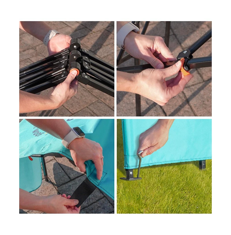 Life Is Good Outdoor 3.5' Outdoor Pet Shade, Versatile Pet Canopy Pop-Up Shade Tent For Dogs, Cats, Small Animals And Livestock, You Had Me At Woof