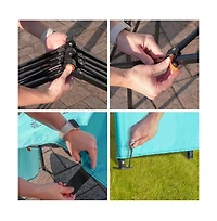 Life Is Good Outdoor 3.5' Outdoor Pet Shade, Versatile Pet Canopy Pop-Up Shade Tent For Dogs, Cats, Small Animals And Livestock, You Had Me At Woof