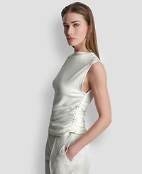Dkny Women's Sleeveless Pique Top
