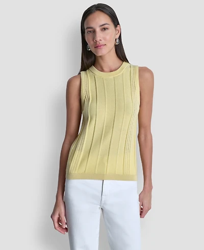 Dkny Women's Crew Neck Sleeveless Sweater